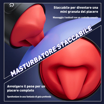 Masturbatore per sesso orale a banshee 4 in 1，Rimuovibile， 9Vibrazione，IPX7