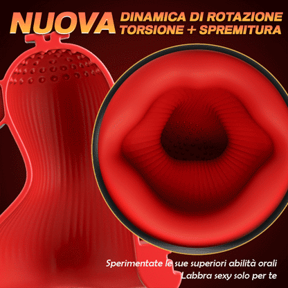 Massaggio del glande 3 in 1 Master Trainer 3 rotazioni, 5 suzioni, 10 vibrazioni Ultra Simulazione Dinamica