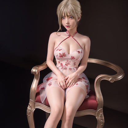 Cherry -- 148CM bionda occhi castani petalo ragazza bambola, la scelta definitiva per il sesso 32KG