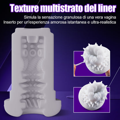 Lightspeed-7 tipi di estensione e 7 tipi di rotazione Supporto a ventosa Interno magnetico Masturbatore maschile 4 in 1