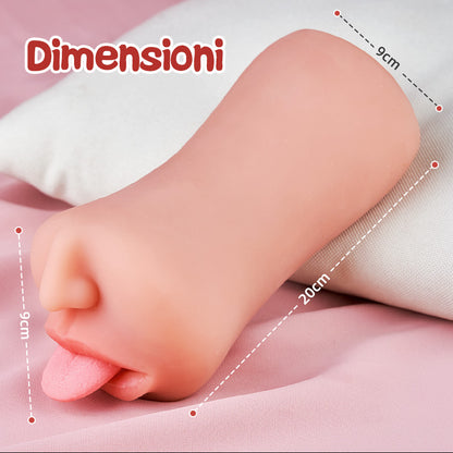 Hanny Temptation - 3 velocità di vibrazione 7 frequenze leccalingua tascabile colore nudo