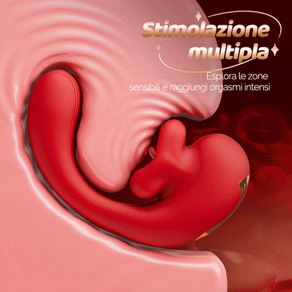 Little Rose - Vibratore femminile in materiale ultra morbido, morso a 10 frequenze, vibrazione a 10 frequenze