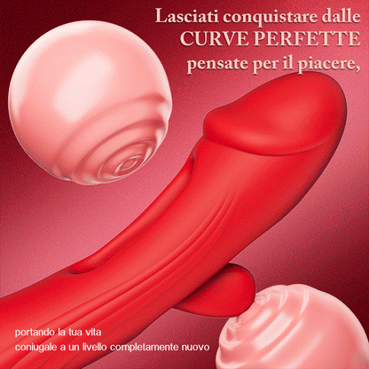 Papaver rhoeas—— Vibratore punto G tre in uno a 10 frequenze di rotazione + vibrazione + schiaffi