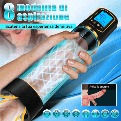Pompa per pene AIS per allenamento del pene con 8 masturbatori per succhiare