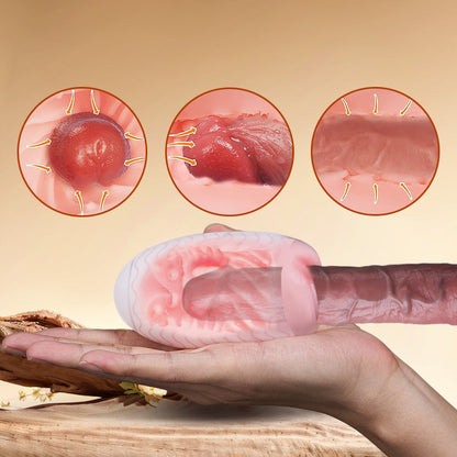 S-HANDE Simulazione della vagina Masturbatore manuale portatile a forma di uovo Compagno di orgasmo domestico e da viaggio