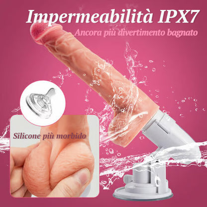 Stretch Lover Dildo 8 Telescopiche + Vibrazioni Riscaldamento e Girevole