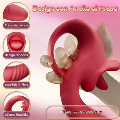 Posy – Vibratore Clitorideo Upgrade 2.0 con Funzione di Licking e Stimolazione del Punto G per Coppie