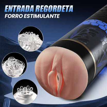 STORM - SPINNE Masturbatore elettrico cup rotazione telescopica 6 frequenza 3 velocità