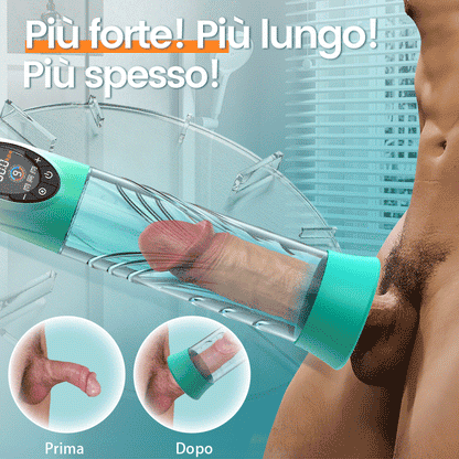 Green Pioneer - Pompa per pene ad acqua con 4 livelli di pressione e 9 modalità di aspirazione, display LC