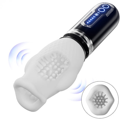 Tornado 3.0 - Masturbatore analogico per sesso orale a doppio motore 7 vibrazioni 5 retrazioni 5 rotazioni