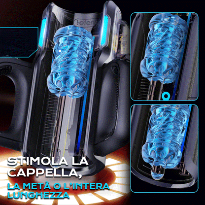 【Spedizione gratuita】LETEN 10 Masturbatore ad alta velocità con supporto per telefono