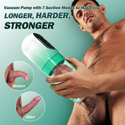 Heaven - Coppa per masturbatore da uomo Starry Gaze 4 IN 1, rotante, succhiante e vibrante