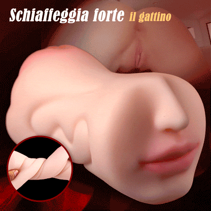 Giocattolo del sesso orale del clitoride con texture 3D Stroker 2 in 1 Pocket Pussy 0,8 kg