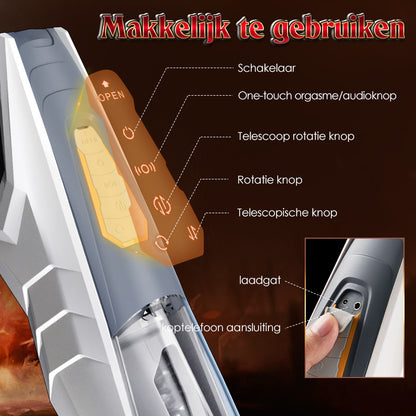 【NOVITÀ】 Baxter 3 Thrusting 4 masturbatore maschile rotante con modalità vocale