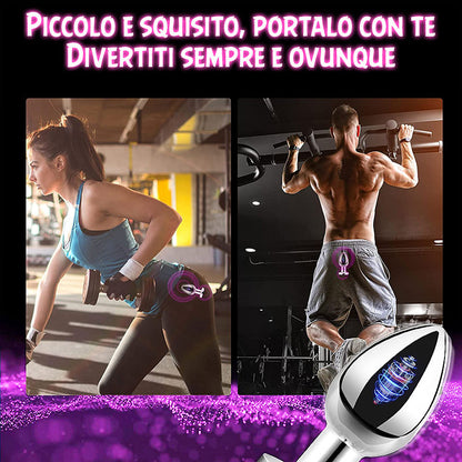 Soren - Vibratore anale con custodia in metallo e 10 modalità di vibrazione per uomini e donne