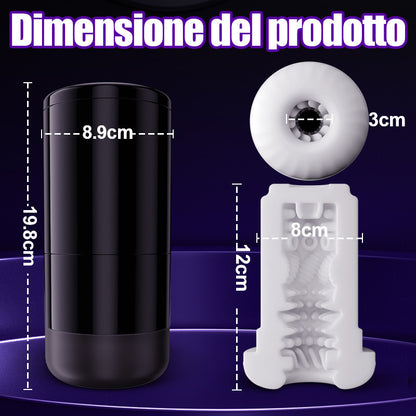 Lightspeed-7 tipi di estensione e 7 tipi di rotazione Supporto a ventosa Interno magnetico Masturbatore maschile 4 in 1