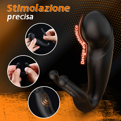【HOT】Rainstorm - Plug anale della prostata vibrant 3 in 1 multifunzione 9 Vibrazioni