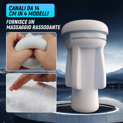 Marea - Masturbatore palmare autolubrificante da uomo a 8 estensioni e 8 succhiamenti