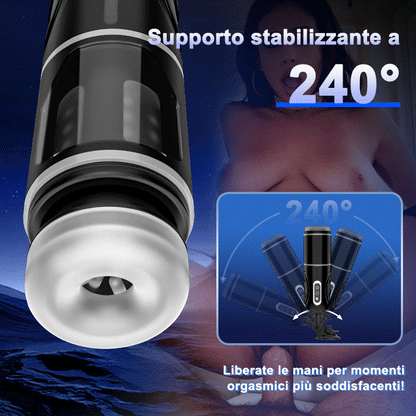 【Spedizione gratuita】Chainsaw - Masturbatore Cup automatico 7 modalità di telesciopica 7 modalità di rotazione