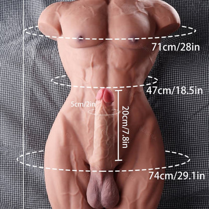 Jake - Muscolo maschile affascinante Jake - perfetti grandi muscoli pettorali e addominali pelle marrone Partner sessuale