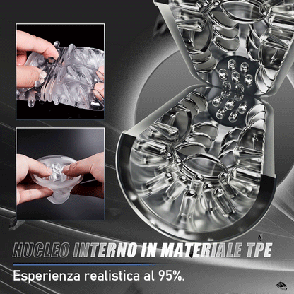 Bluesea 6 Masturbatore a rotazione con spinta bidirezionale con base di aspirazione