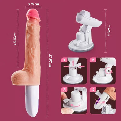Stretch Lover Dildo 8 Telescopiche + Vibrazioni Riscaldamento e Girevole
