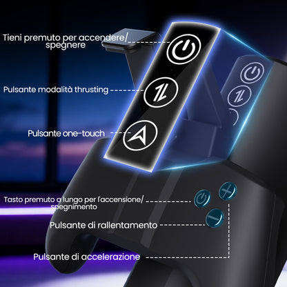 Turbo - Stroker a 10 Modalità Esplosive – Design Gamepad Immersivo con Supporto per Smartphone