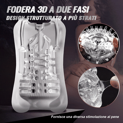 Cacciatore di sperma - 4 in 1 Gola profonda Trainer Master Masturbatore elettrico Aspirazione automatica & manuale