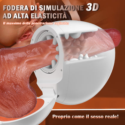 Explorer - Masturbatore elettrico a doppia entrata Innovative Pleasure Massaggio dei testicoli + Orgasmo del glande