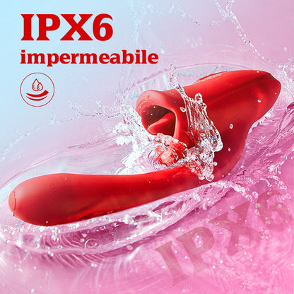 【Spedizione entro 24 ore】Bisou - Vibratore per il punto G con funzione di leccata di lingua e lingua vibrante