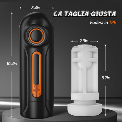 ALIEN 5 IN 1 Masturbatore Cup High-Tech Suzione+Telescopico+Riscaldamento