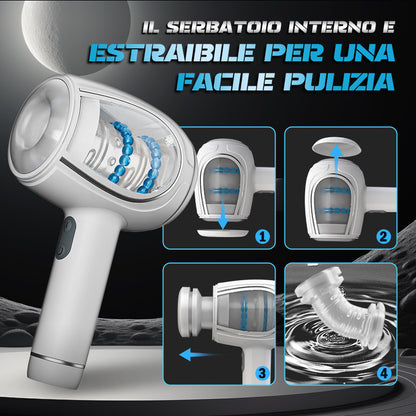 Masturbatore portatile automatico a 6 frequenze con vibrazione di spinta