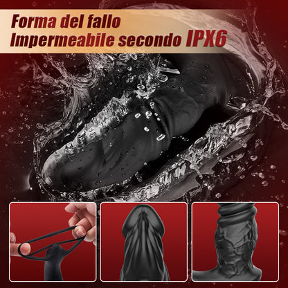 Kael - Giocattolo anale realistico per la prostata con 9 modalità di vibrazione e doppio anello per un piacere massimo