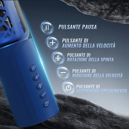 Bluesea 6 Masturbatore a rotazione con spinta bidirezionale con base di aspirazione