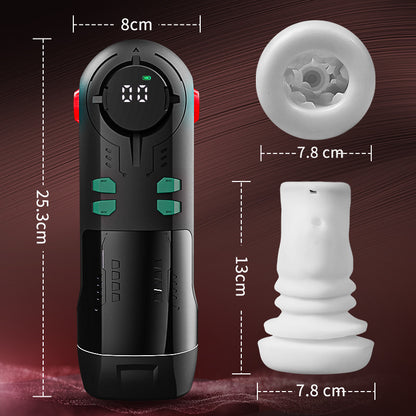 ROBOT n. 1  Riscaldamento 9 Coppa del masturbatore vibrante e spinta