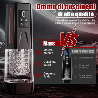 Mars - Dominatore orale 7 vibranti 7 allunganti 7 girevoli Masturbatore a doppio motore 4 in 1
