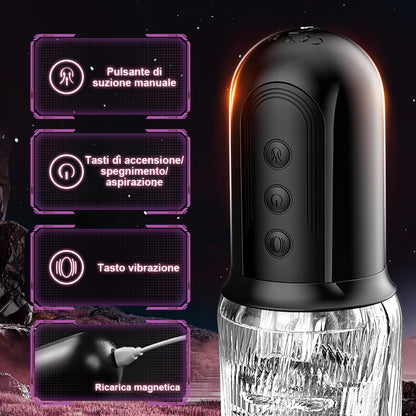 Cacciatore di sperma - 4 in 1 Gola profonda Trainer Master Masturbatore elettrico Aspirazione automatica & manuale