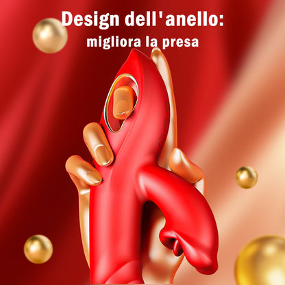 Chloe - Vibratore 4 in 1 per punto G, stimolazione clitoridea con morso di labbra, giocattoli sessuali per donne e coppie