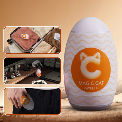 S-HANDE Simulazione della vagina Masturbatore manuale portatile a forma di uovo Compagno di orgasmo domestico e da viaggio