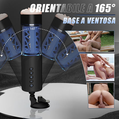 Bluesea 6 Masturbatore a rotazione con spinta bidirezionale con base di aspirazione