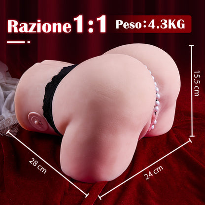 Masturbatore di testa simulato, 7 tipi di aspirazione ad alta velocità, grandezza naturale 1: 1, 4,3 kg