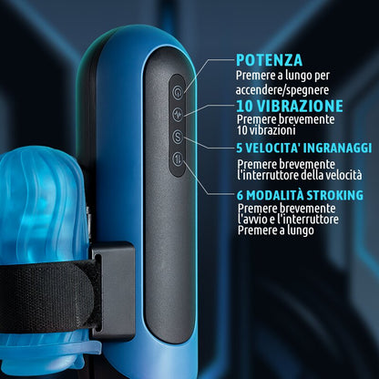 700 colpi al minuto 6 colpi 10 Coppa di masturbazione vibrante