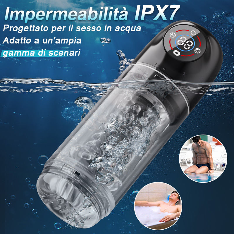 Poseidon-Masturbatore da bagno 3 in 1 7 succhi + 7 girelle Il re della masturbazione in acqua!
