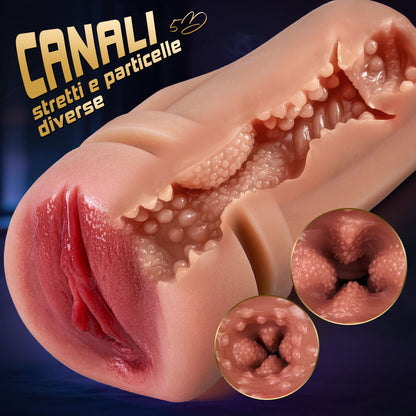 Captain - 5 Succhiare 10 coppe vibranti per la masturbazione maschile con ingresso di vagina simulato