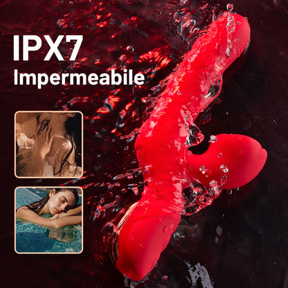 Acmejoy - 7 vibratore G -spot stimolante con clitoride rosa che spinge