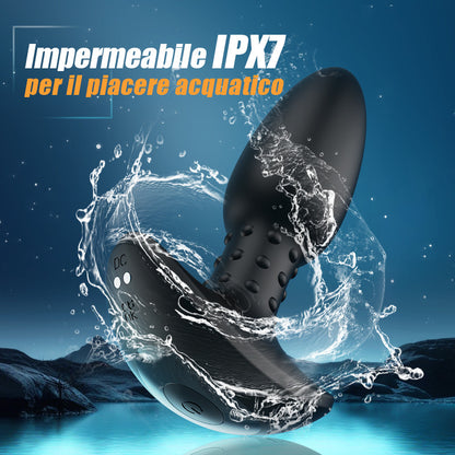 Massaggiatore prostatico Master of Steel Balls con 10 rotazioni e 10 vibrazioni