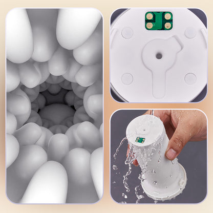 Vibedry - Masturbatore riscaldante per uomini, 7 livelli telescopici, 5 modalità di vibrazione, controllato tramite app, multifunzionale