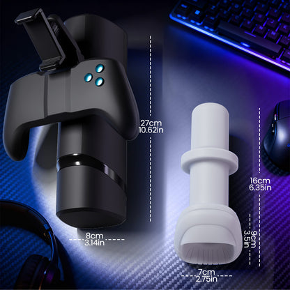 Turbo - Stroker a 10 Modalità Esplosive – Design Gamepad Immersivo con Supporto per Smartphone
