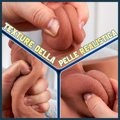 Dildo vibrante a spinta realistico Butt 10,12 libbre marrone