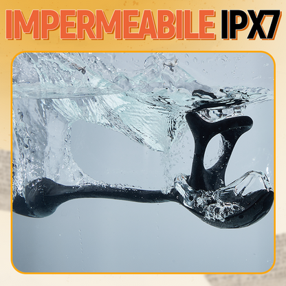 Zenith - Stimolatore vibrante a forma di palla con anelli per il pene